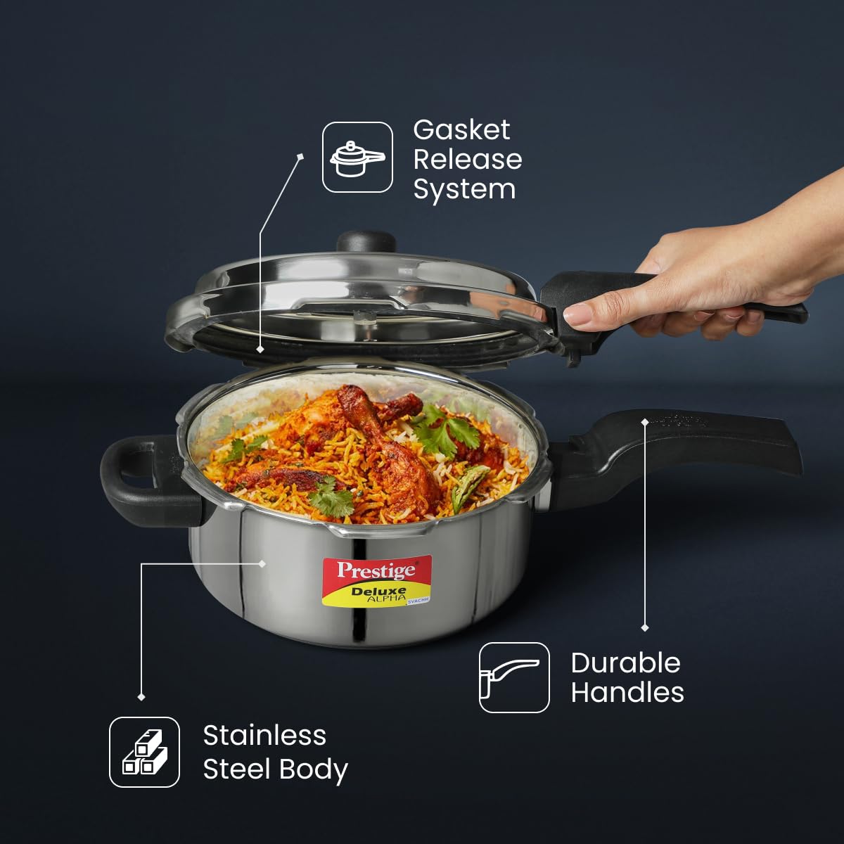 Prestige Svachh Deluxe Alpha Pressure Cookers (Outer Lid)