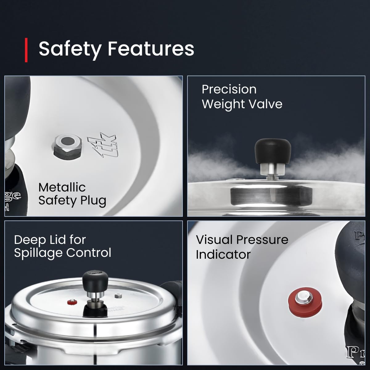 Prestige Svachh Deluxe Alpha Pressure Cookers (Outer Lid)