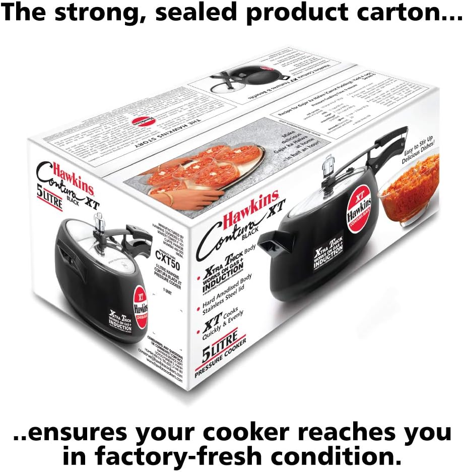 Hawkins CXT50 Contura Hard Anodized Induction Compatible Extra Thick Base Pressure Cooker