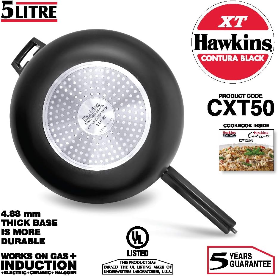 Hawkins CXT50 Contura Hard Anodized Induction Compatible Extra Thick Base Pressure Cooker