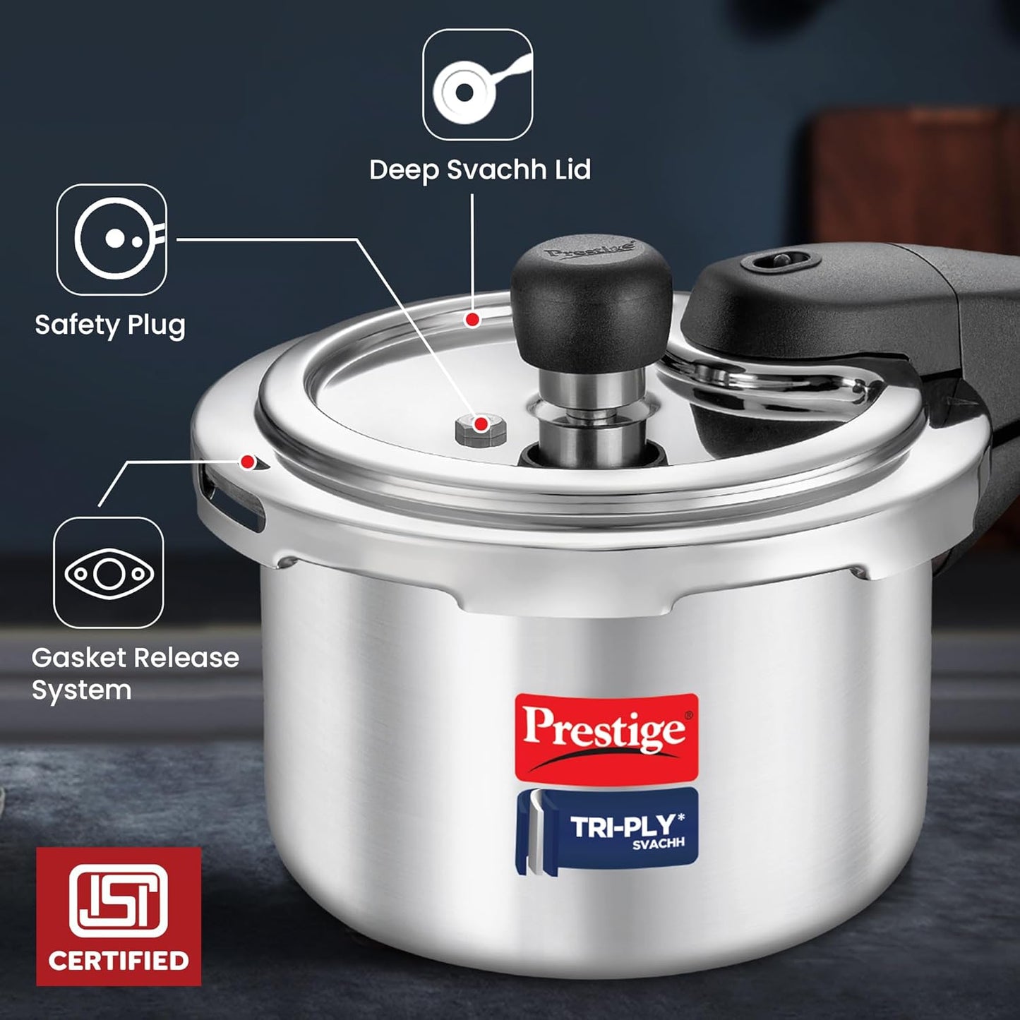 Prestige Tri-ply Svachh Pressure Cooker