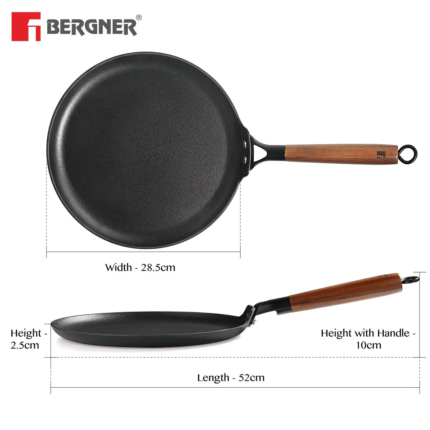 Bergner Odin Cast Iron Dosa Tawa