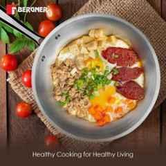 Bergner Argent 5CX 5-Ply Stainless Steel Fry Pan with Riveted Cast Handle & Induction Base Copper Core Base